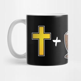 Christ plus Chocolate Milkshakes equals happiness Christian Mug